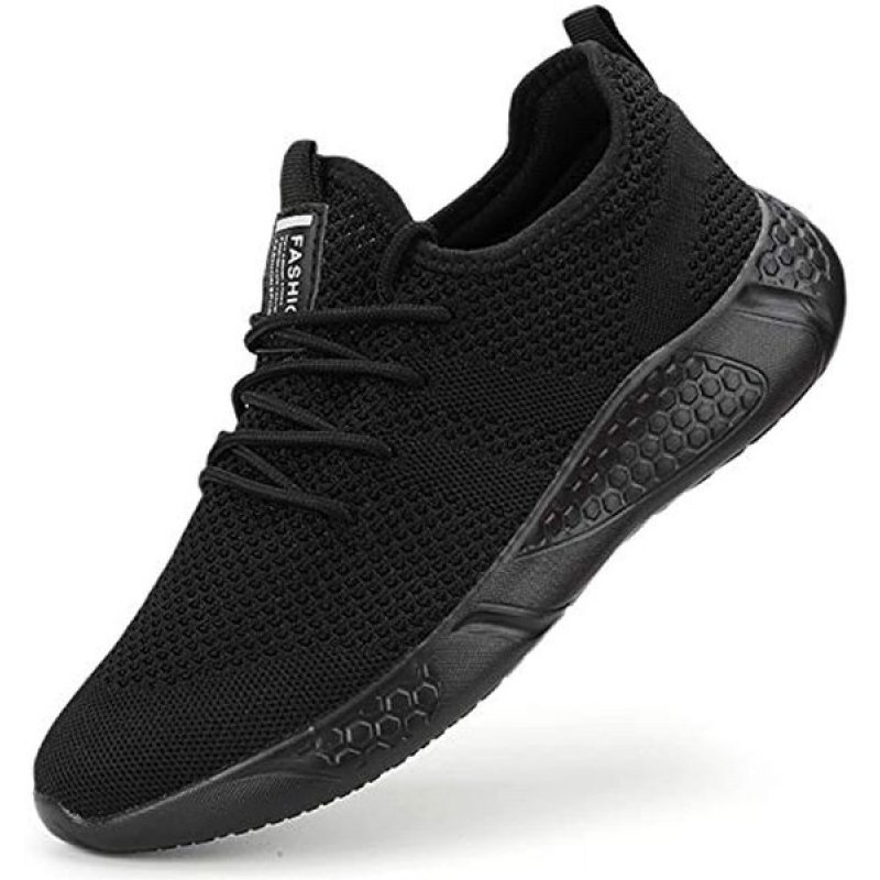 Mens Lightweight Athletic Running Walking Gym Shoes Casual Sports Shoes Fashion Sneakers Walking Shoes Black-1